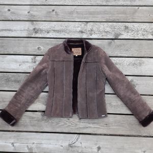 Guess sheepskin leather jacket bomber size M